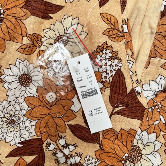 J. Crew V-back Linen Shirtdress in Zinnia Floral - Picture 8 of 12